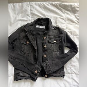 Zara Charcoal Button-Up Jacket